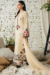 BATIK - 3PC LAWN EMBROIDERED SHIRT WITH CHIFFON DUPATTA AND TROUSER - HZG2116